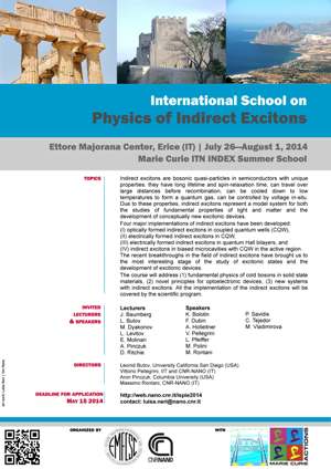 International School on the Physics of Indirect Excitons