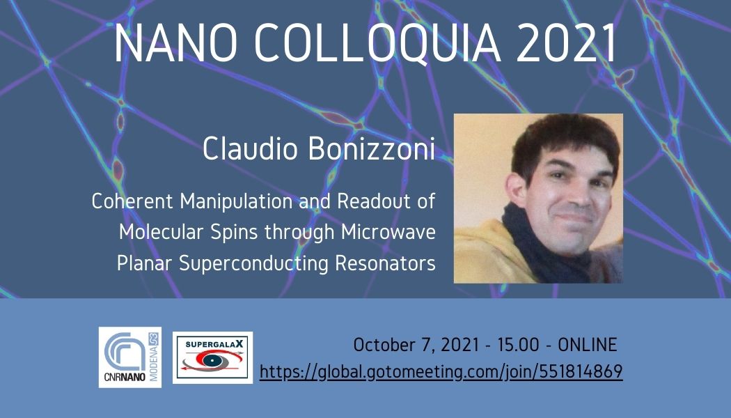 NANO COLLOQUIA 2021 S3 Seminar Claudio Bonizzoni