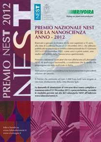 NEST PRIZE FOR NANOSCIENCE 2012