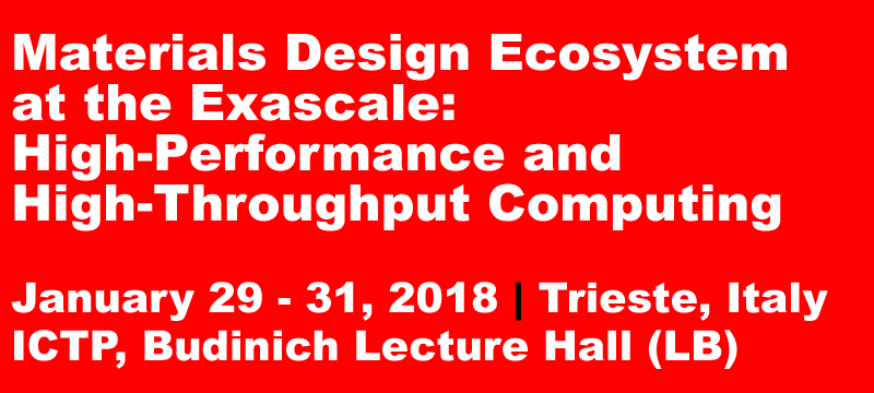 MaX International Conference on Materials Design Ecosystem at the Exascale: High-Performance and High-Throughput Computing