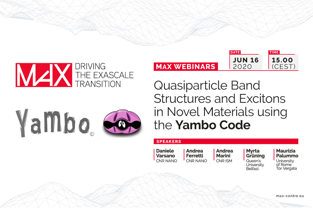 MaX Webinars on Yambo code