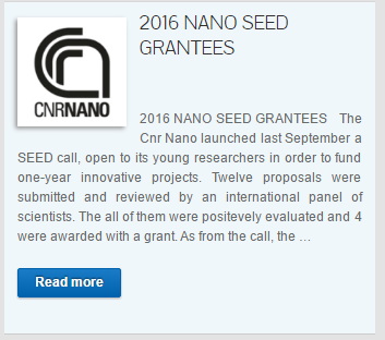 Nano seed grants in the DSFTM