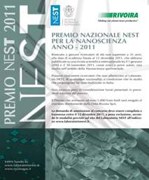 BANDO: Premio Nazionale NEST per la Nanoscienza – 2011