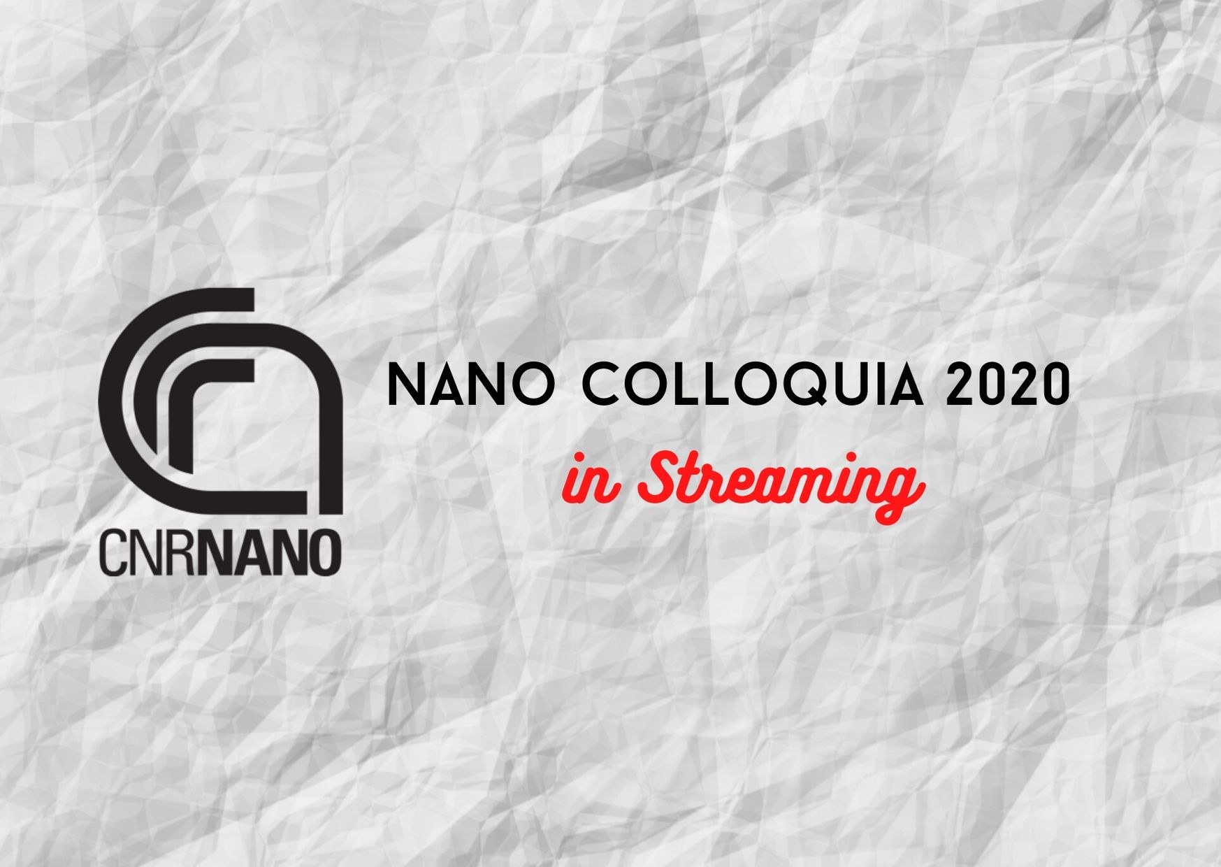 Nano Colloquia in streaming