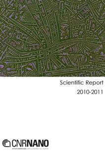 Cnr Nano Scientific Report 2010-2012 is now available